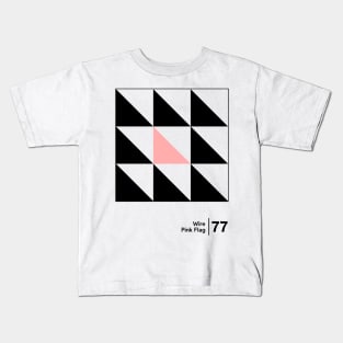 Pink Flag // Minimalist Graphic Artwork Design Kids T-Shirt